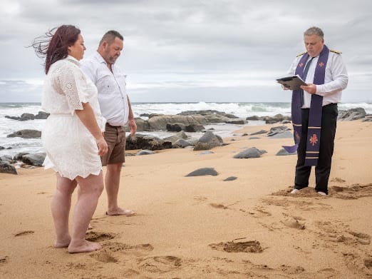 Wedding ceremony by Dr. Gerrit Rademeyer in Bonnievale